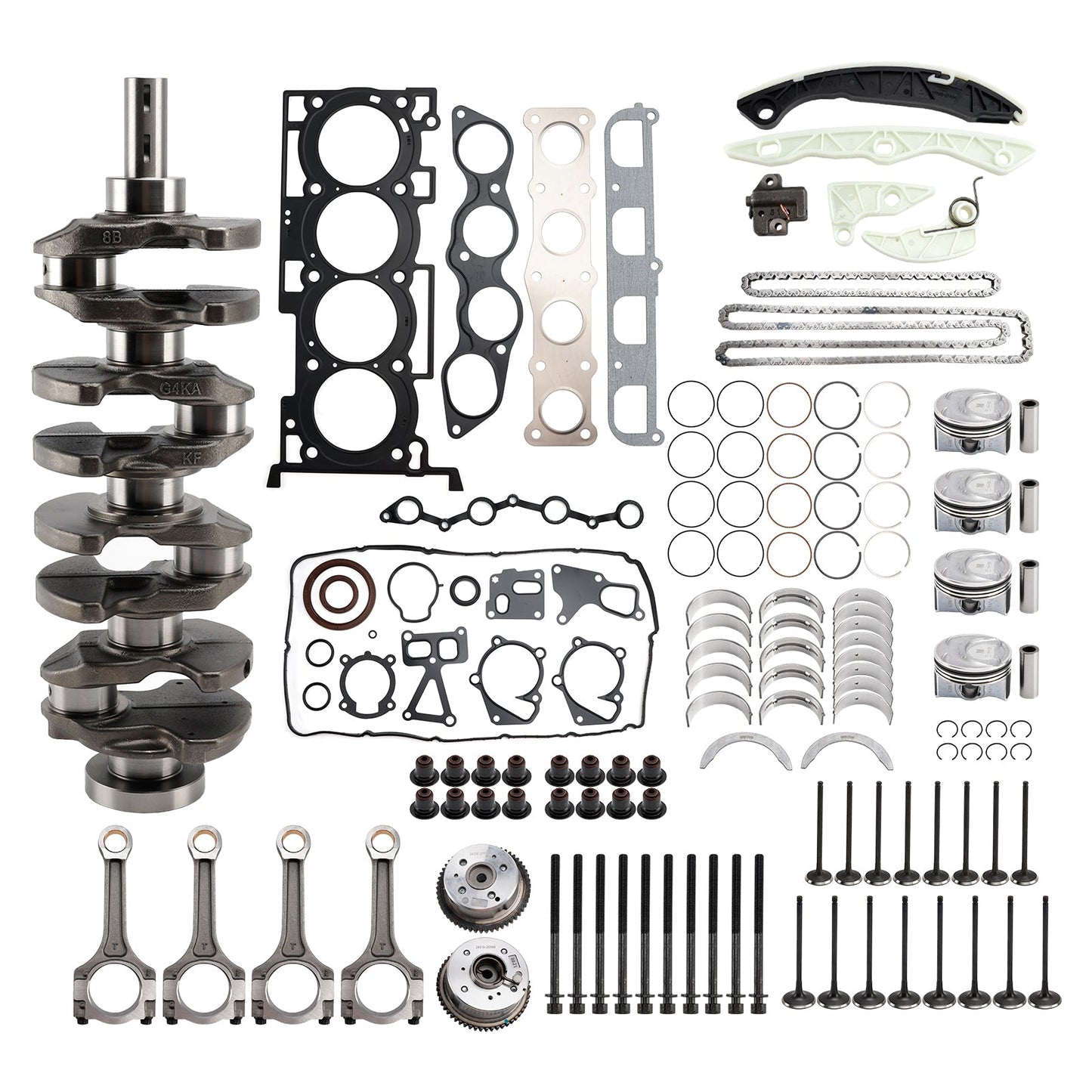 2011-2016 Hyundai Sonata G4KF 2.0T Engine Rebuild Kit Crankshaft Con Rods Timing 231112G430 234102G400