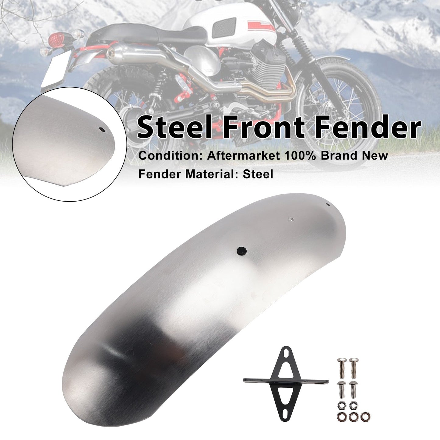 Steel Front Fender Fit For MOTO GUZZI V7 II Stone Classic Special 10-16