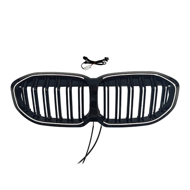 2019-2024 Fit BMW 1 Series F40 Double Slat Kidney Grill Grille Gloss Black