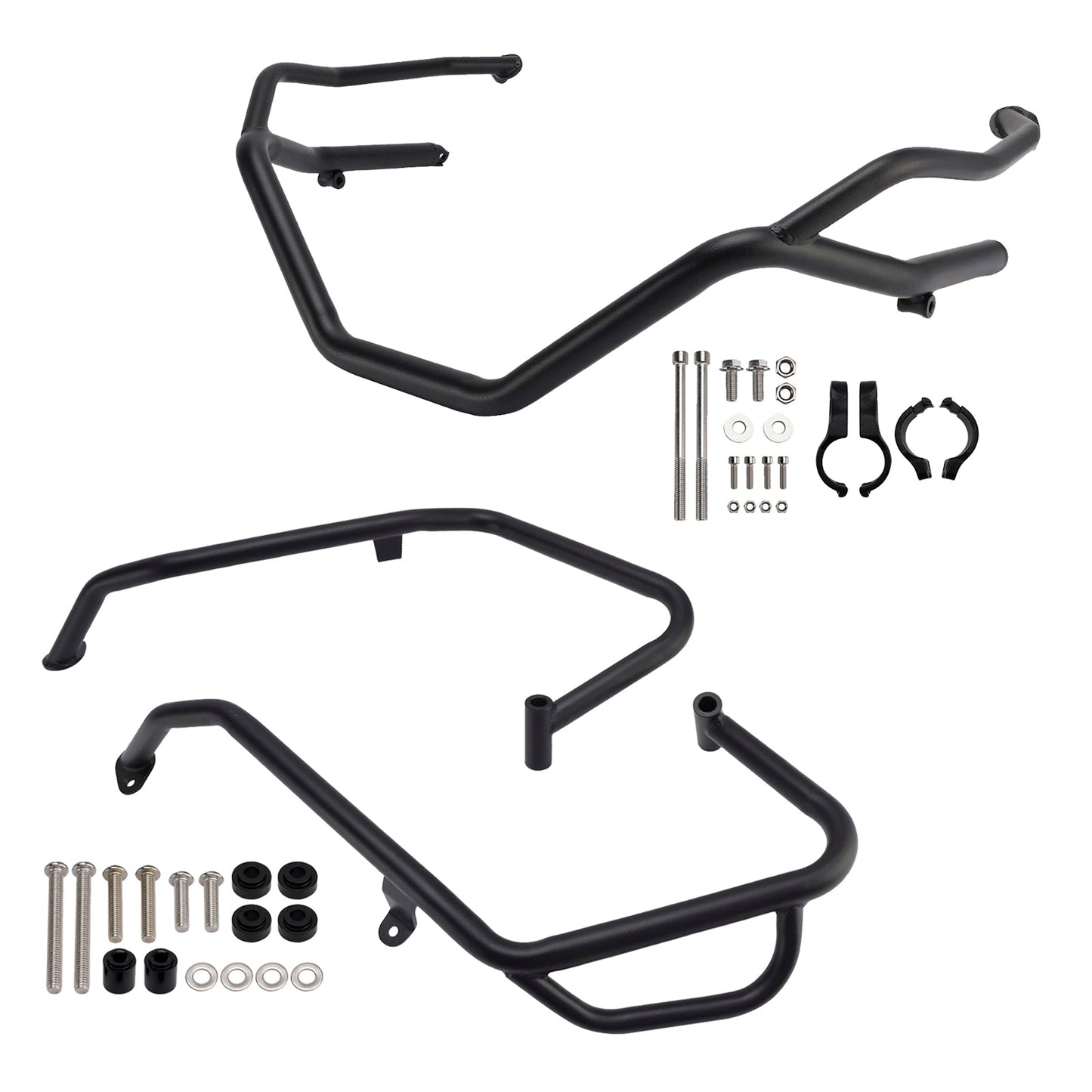 2025+ Honda X-Adv 750 Upper + Lower Engine Guard Frame Crash Bar Kit Black