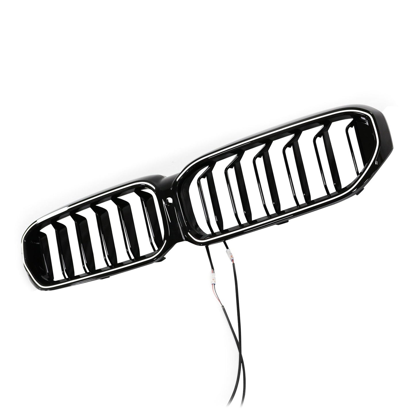 2021-2024 Fit BMW 5 Series G30 G38 Gloss Black Front Kidney Grille Double Slat