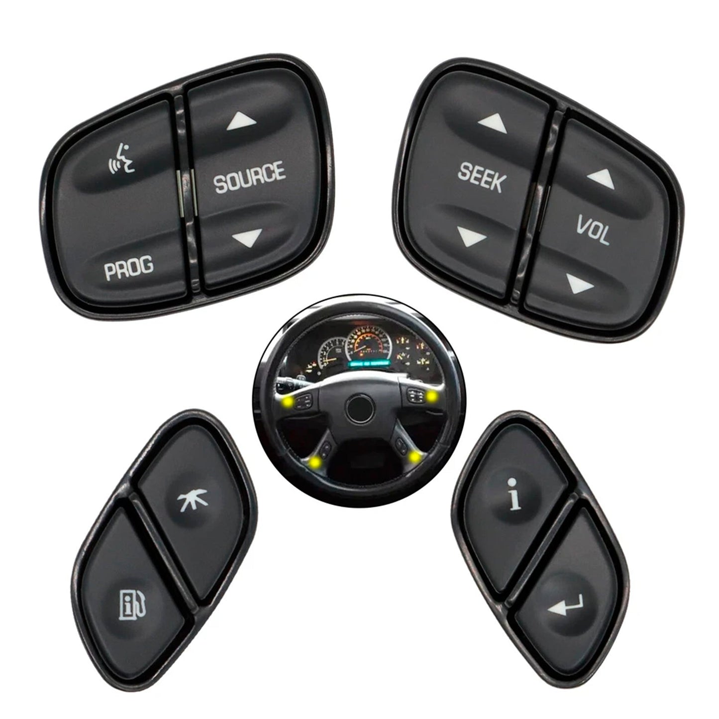 4Light Steering Wheel Switch Control Buttons For Chevy Suburban 2003-2006