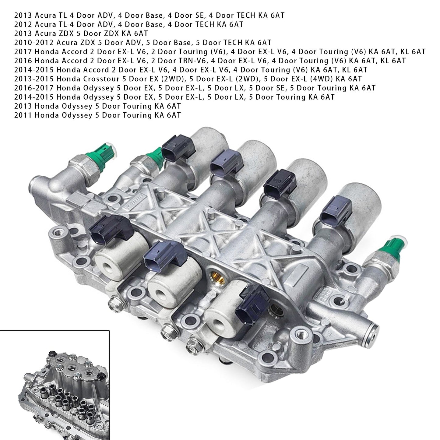 2011-2012 Acura RL 4 Door RL, 4 Door RL-ADV, 4 Door RL-H, 4 Door RL-TEC KA 6AT Sport Brand New Linear Transmission Shift Solenoid 27700-5b7-000