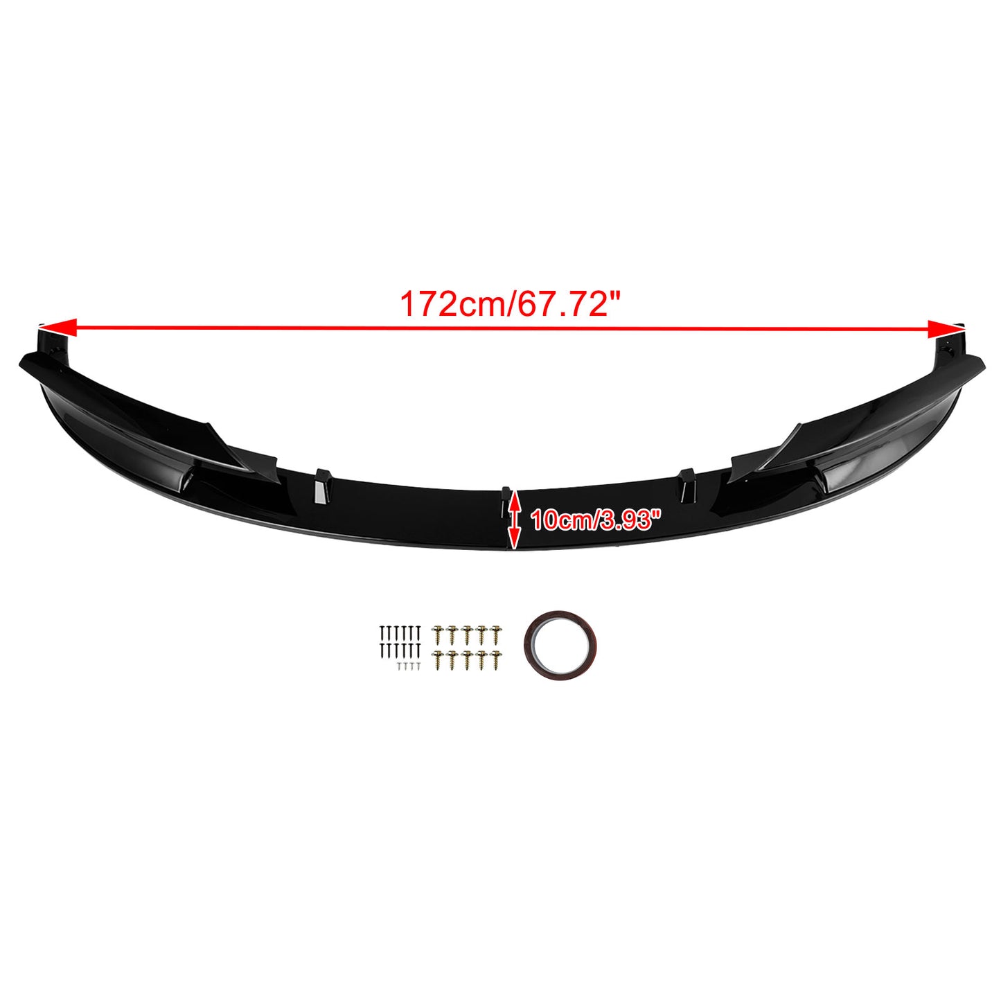 Gloss Black Front Bumper Spoiler Lip Fit BMW 3 Series F30 2012-2018 M Sport