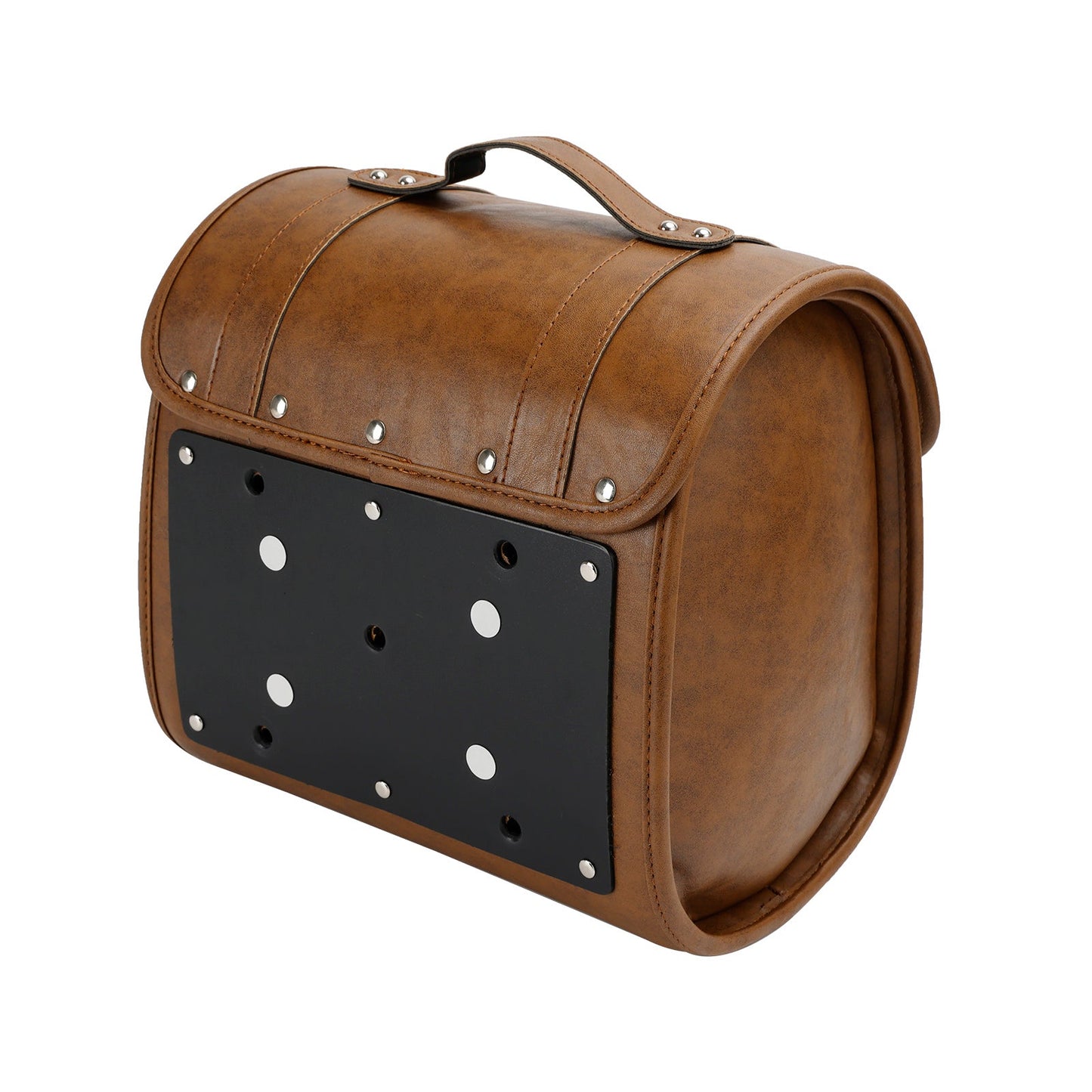Set Of Quick Release Saddlebag W/ Bracket Luggage Storage Brown For Motorbike
