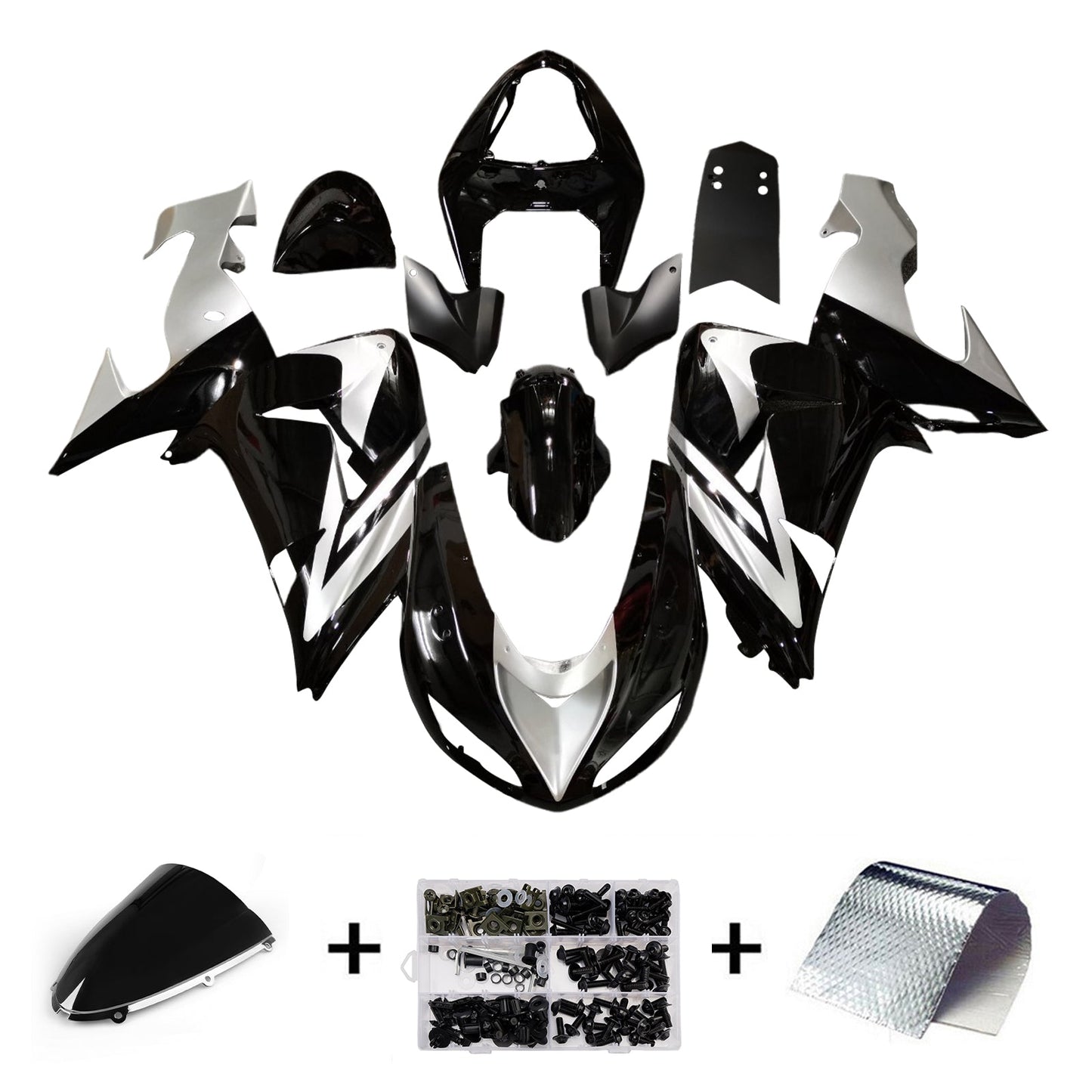 Injection Fairing Kit Bodywork Plastic ABS fit For Kawasaki ZX10R 2006-2007