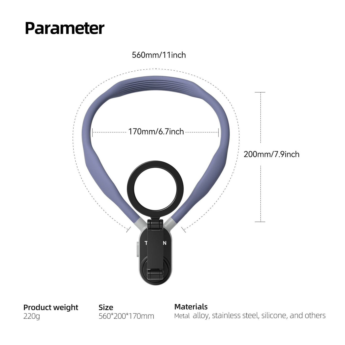 Magnetic Neck Halter Bracket Quick Release Shock Absorption For Mobile Phone