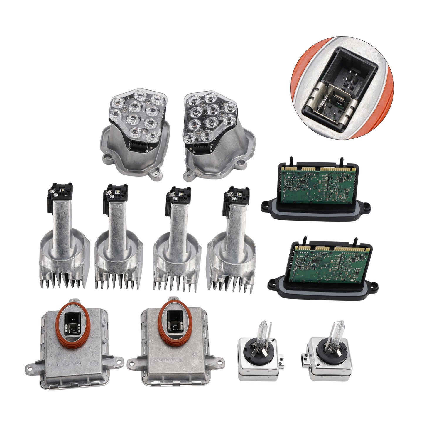 12PCS Left+Right Power Module LED Headlight AHL For BMW 5 Series F10 F11 F07