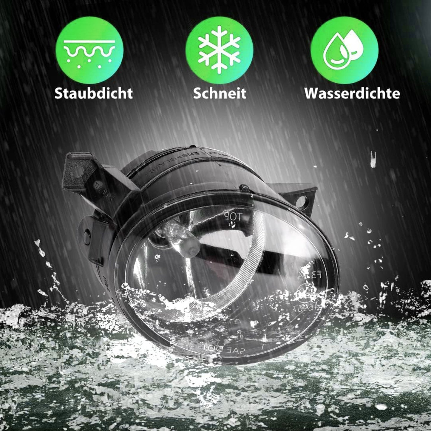 Pair Front Fog Light Lamps For Volkswagen GOLF MK5 GTI Version 2004-2009