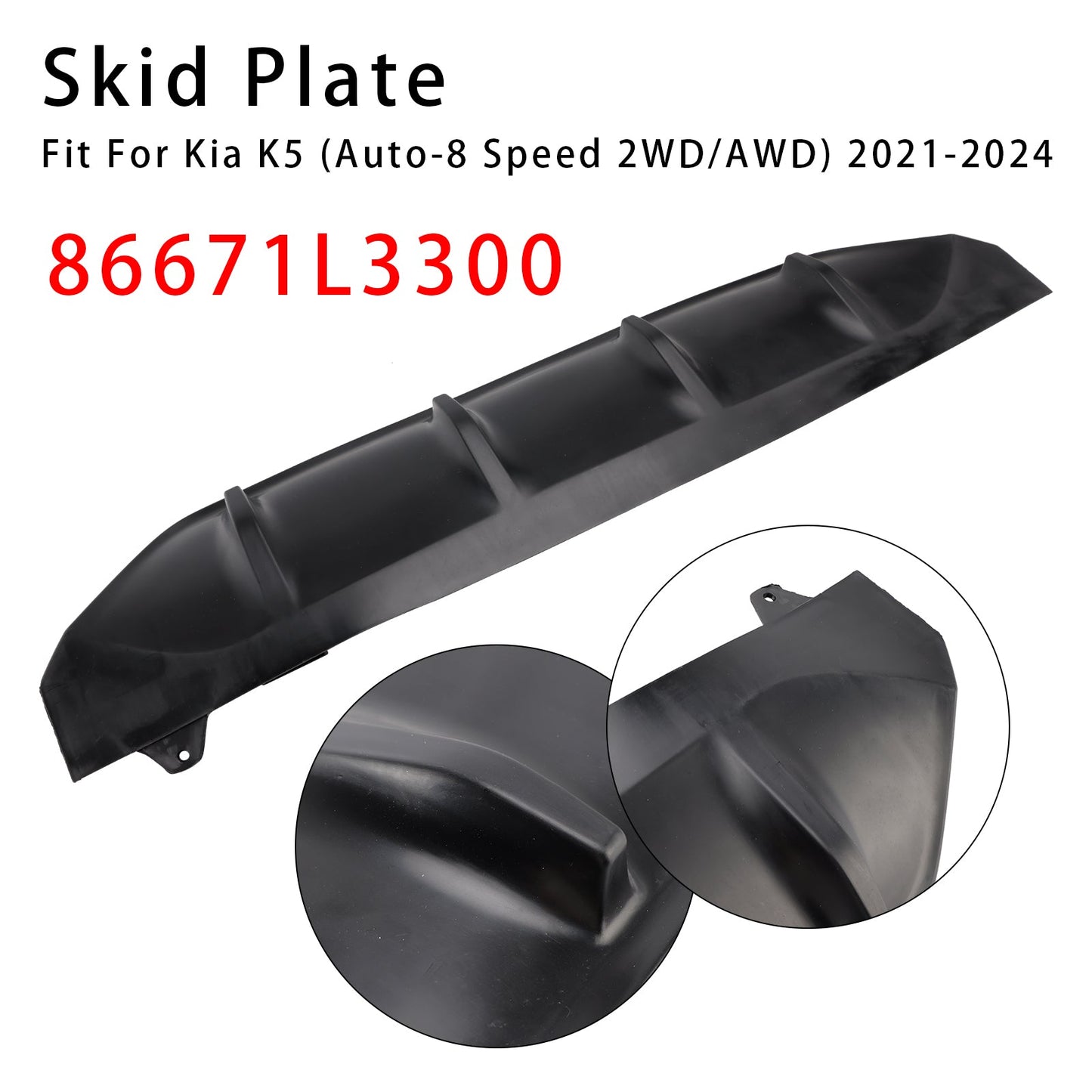 2021-2024 Kia K5 New Rear Lower Bumper Skid Plate Shield 86671L3300