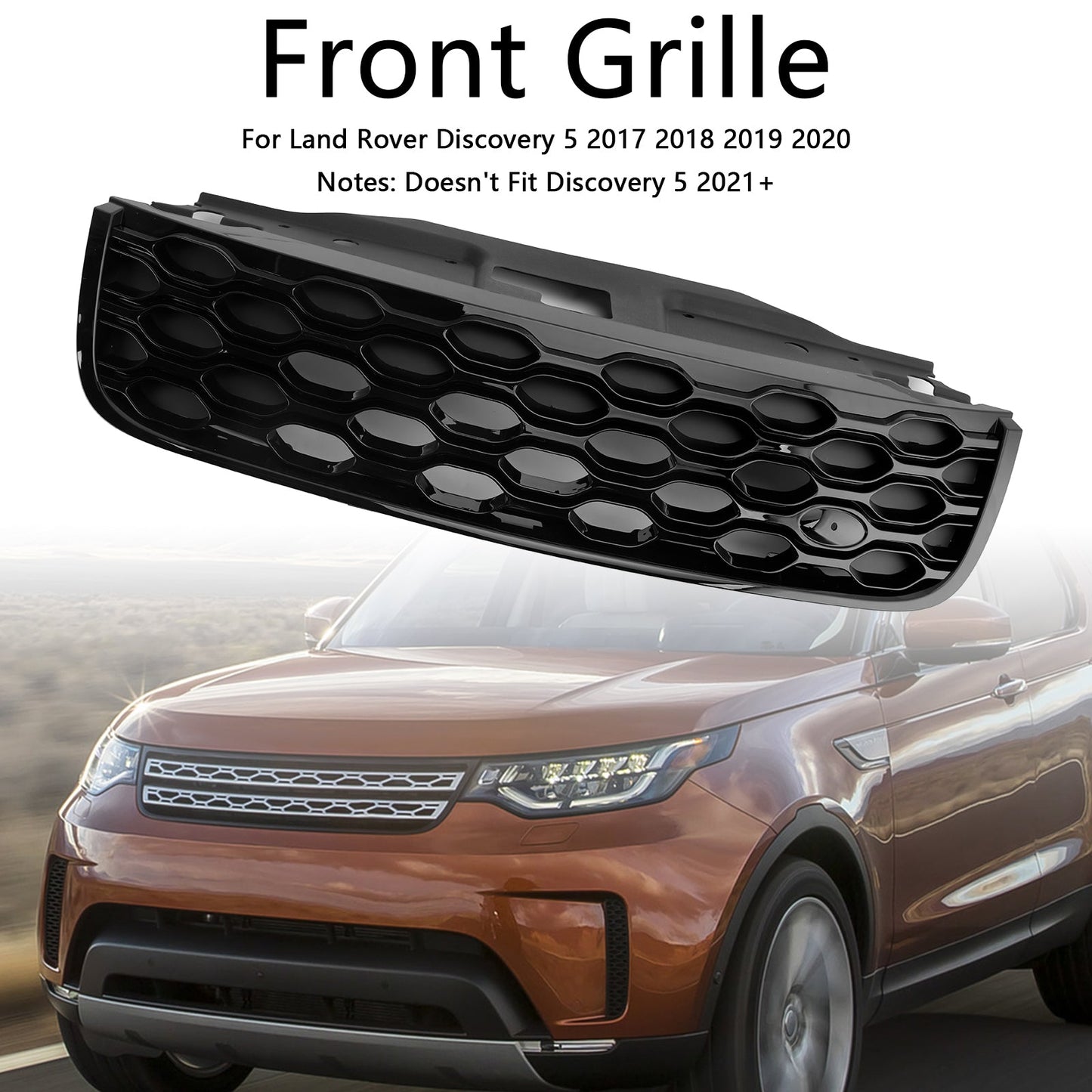 2017-2020 Land Rover Discovery 5 L462 Front Bumper Grill Grille Black