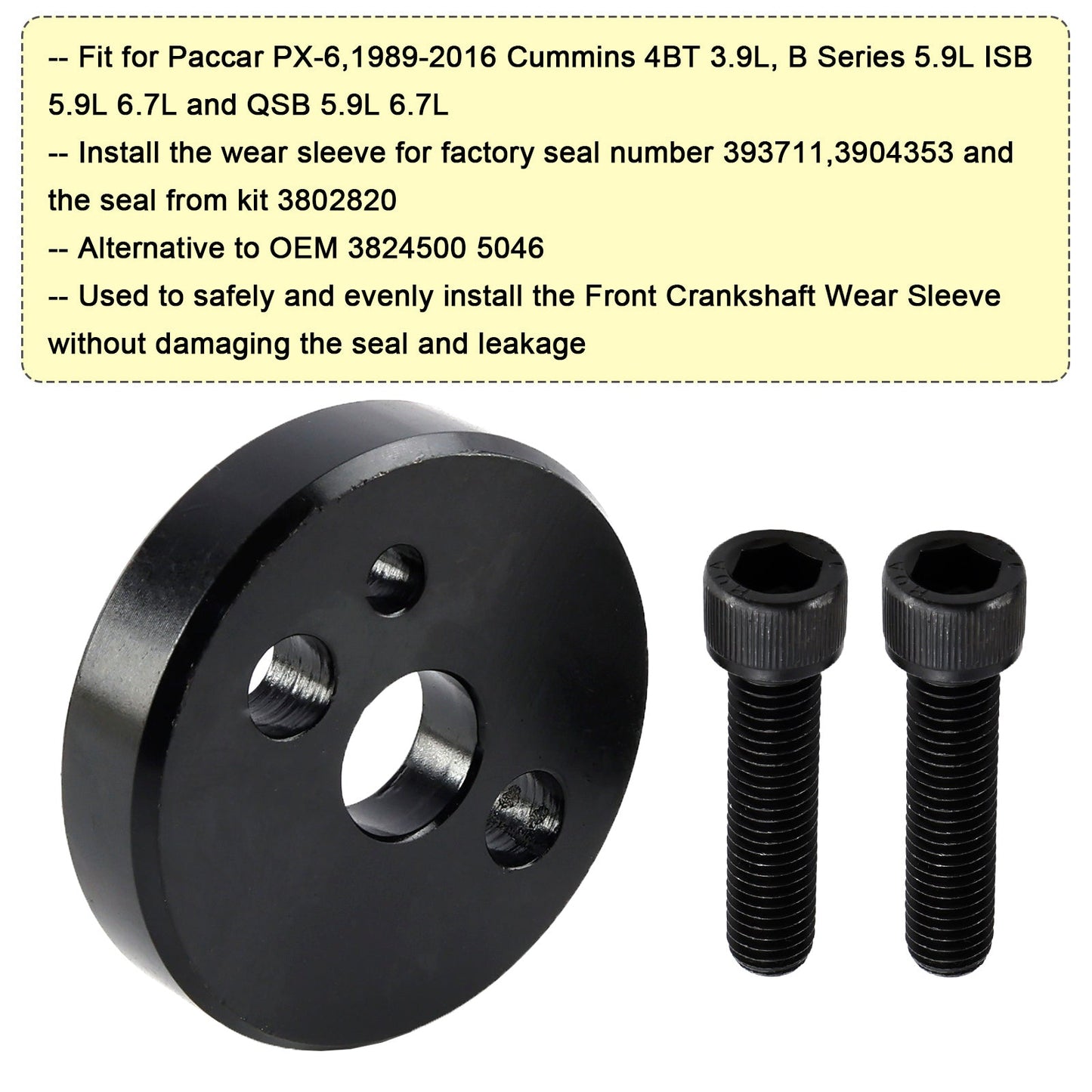 1989-2016 Cummins 3.9L 5.9L 6.7L Front+Rear Crankshaft Seal Remover & Installer Tool