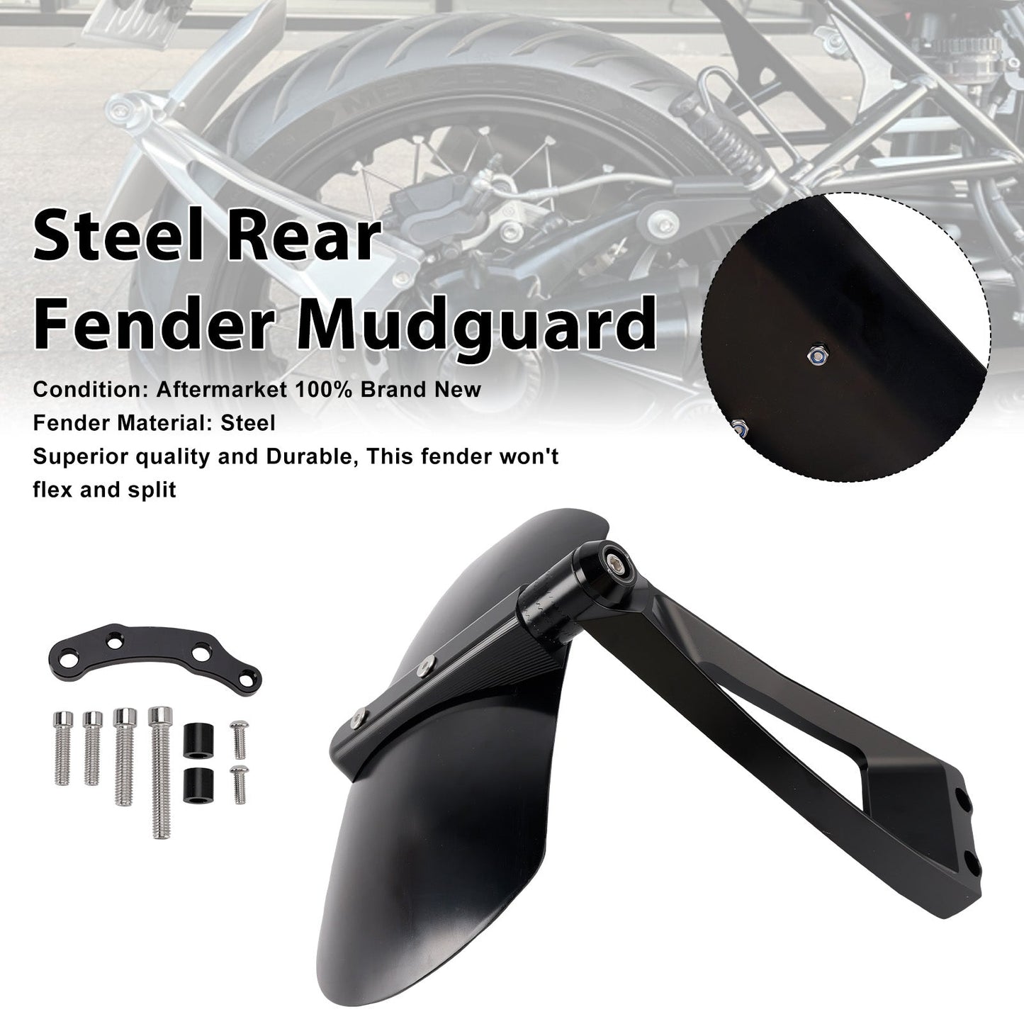 2021-2023 For BMW R nineT Option 719 Steel Rear Fender Mudguard