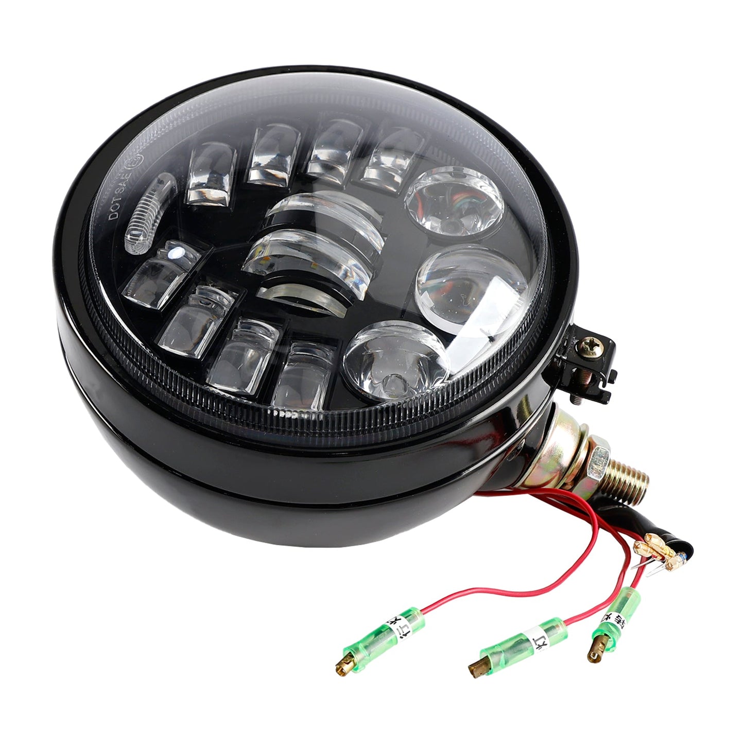 5.75" Headlight Spotlight Universal Multifunctional Black #82 For Motorcycle