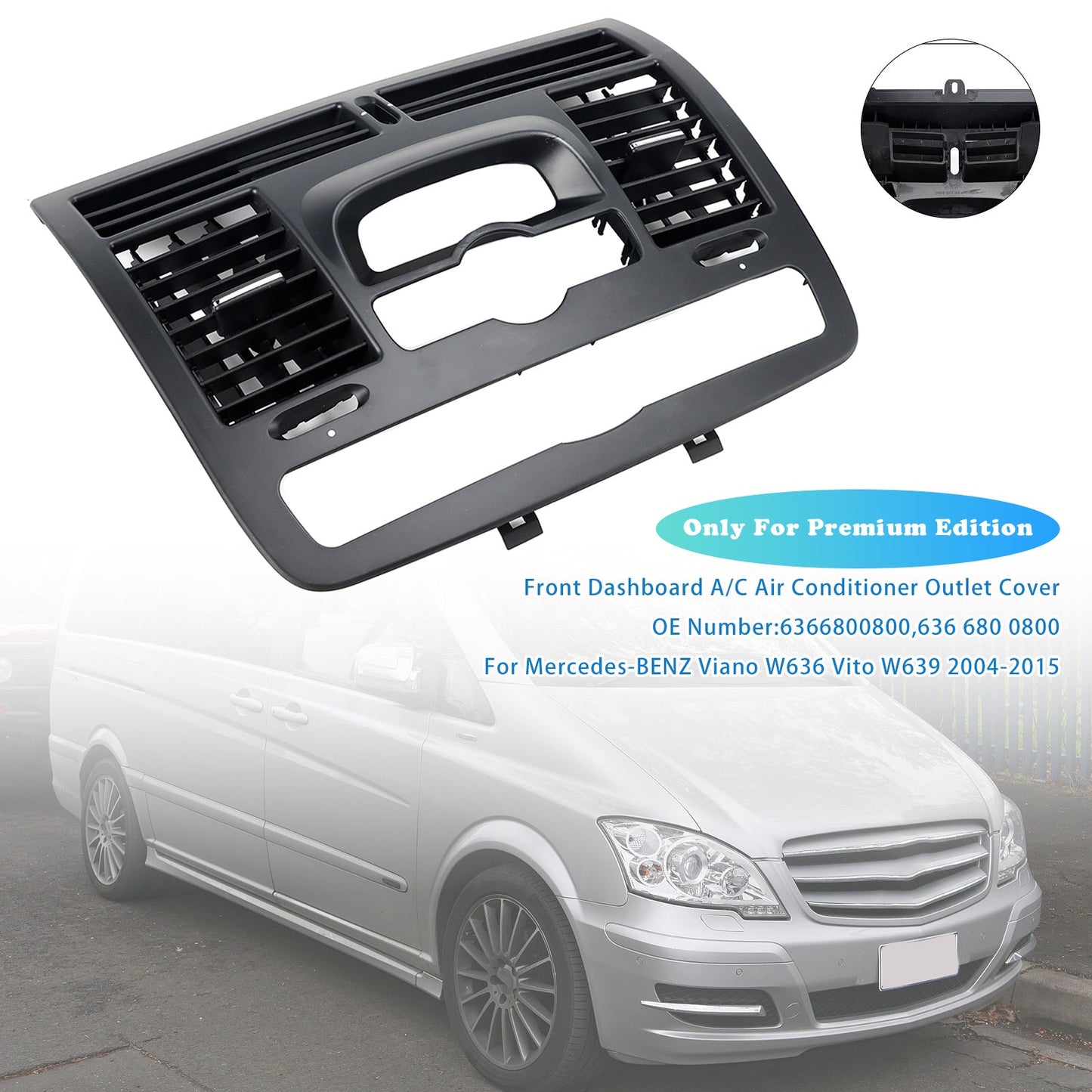 AC Dashboard Center Dash Air Vent For Mercedes-Benz W639 Vito Viano 04-15