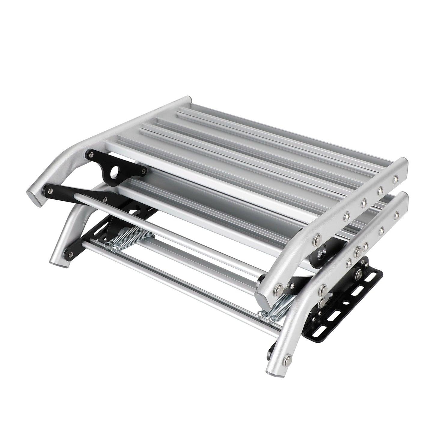 Aluminum Folding Caravan Steps Manual Double Pull Out Drop Down For Motorhome RV Campervan