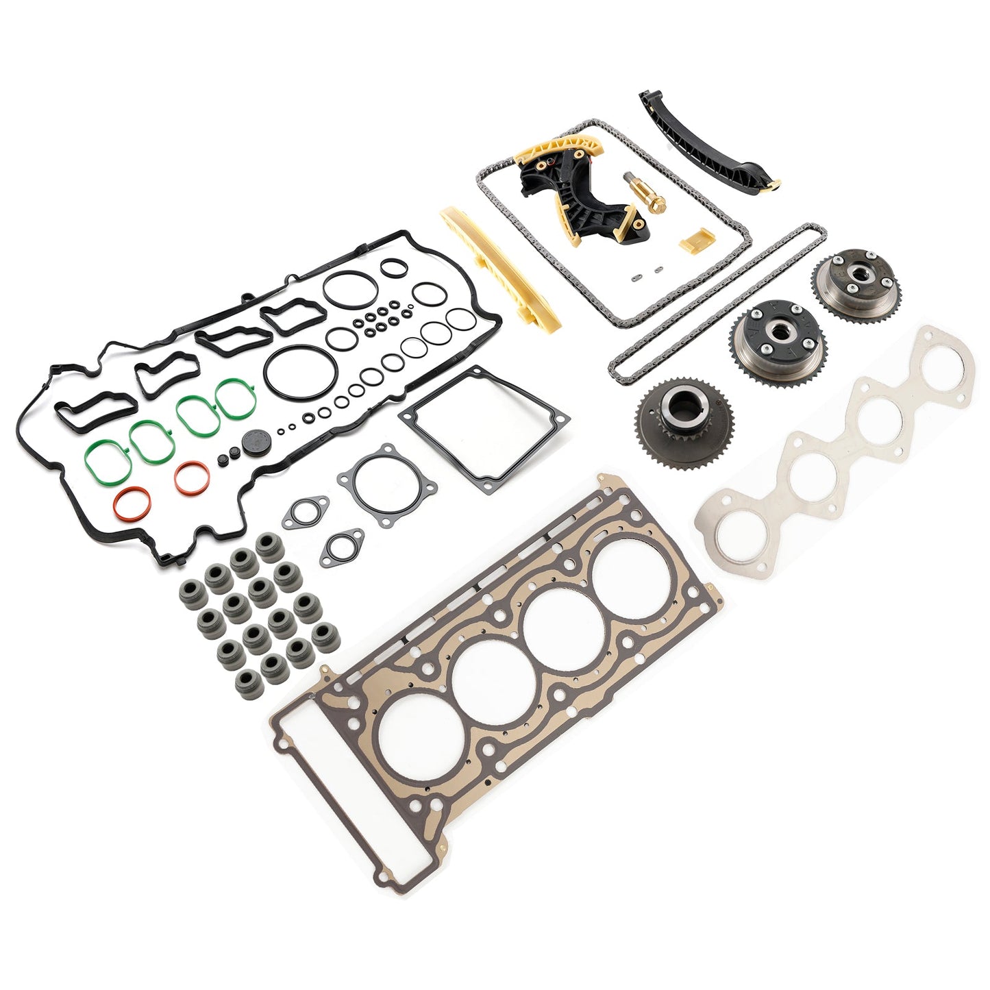2002/05-2007/08 Mercedes-Benz C-Klasse T-Model S203 C 200 Kompressor Timing Chain Kit & Camshaft Gears & Head gGasket Set 2710500647