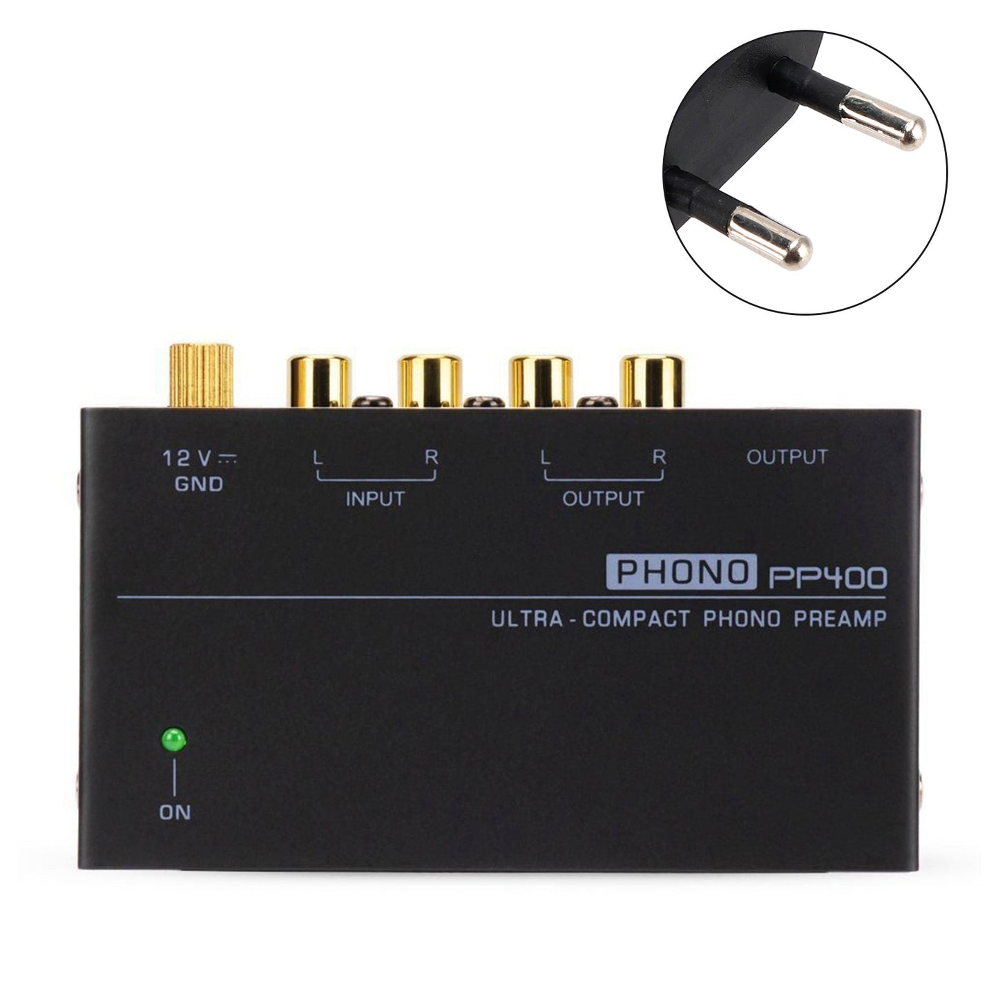 PP400 Ultra-Compact Phono Preamp Preamplifier With RCA 1/4Inch Support TRS Interfaces Preamplificador Phono Preamp