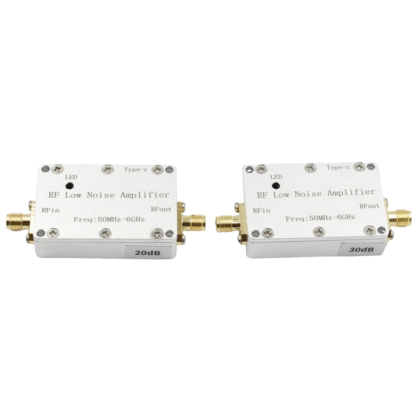 50m-6GHz Radio Frequency Amplifier 20dB 30dB High-Gain Front LNA Low Noise Signal