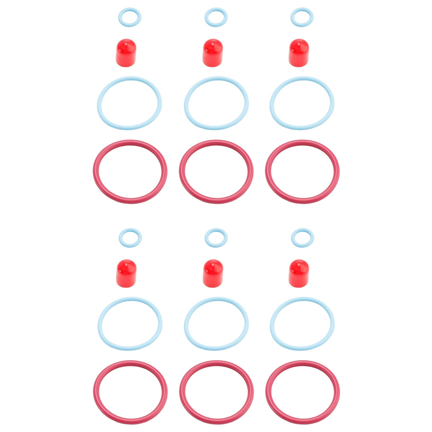 CAT C15/3406E External 6PCS Fuel Injectors Seal O-Ring Kit Fit Caterpillar 2481394 248-394 189-5390 1895390