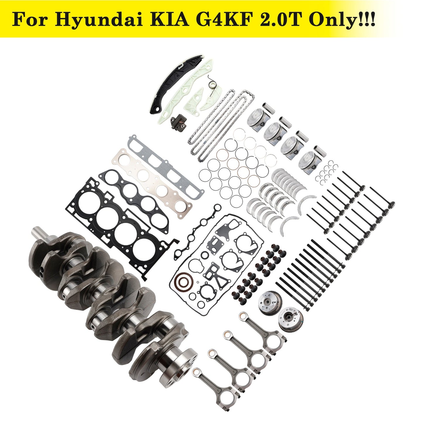 2013-2016 Hyundai Santa Fe Sport G4KF 2.0T Engine Rebuild Kit Crankshaft Con Rods Timing 231112G430 234102G400