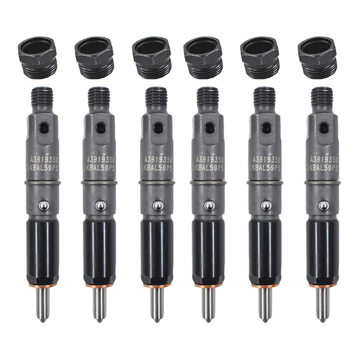 1989-2993 Dodge D250 D350 Cummins 5.9L 12V 6Pcs Fuel Injector 0432131837 3919350