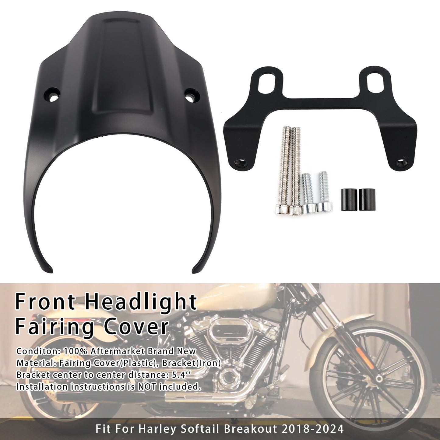 Front Headlight Fairing Cover Fit For Breakout FXBR FXBRS 2018-2024