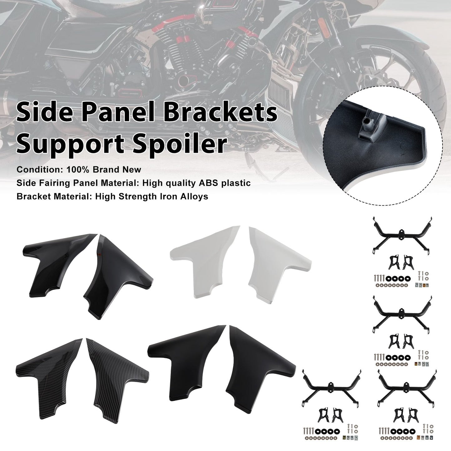 2023 2024-later Harley Road Glide CVO/SE FLTRXSE Side Panel Brackets Support Spoiler