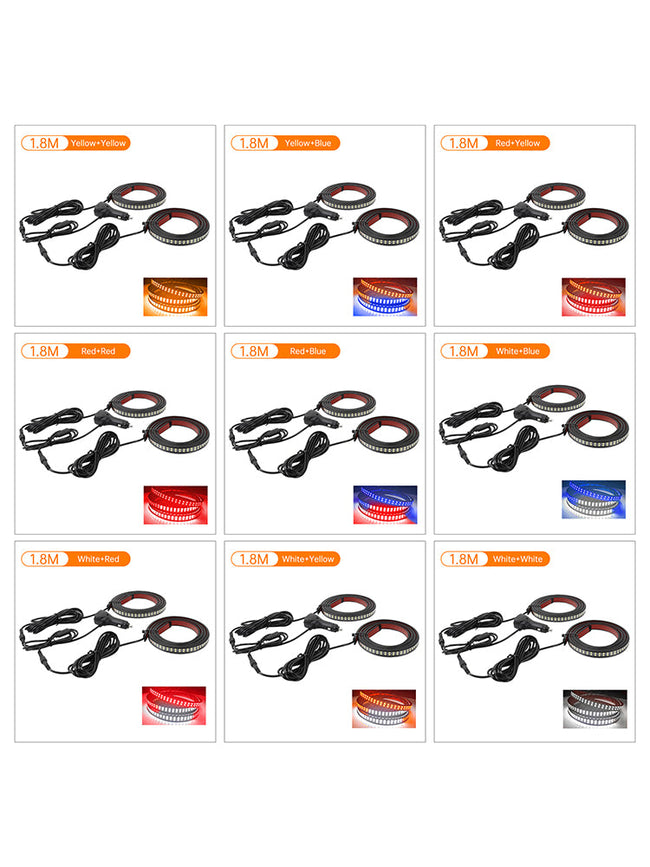Dual Color Running Board Side Step LED Light Strips For Pickup Truck