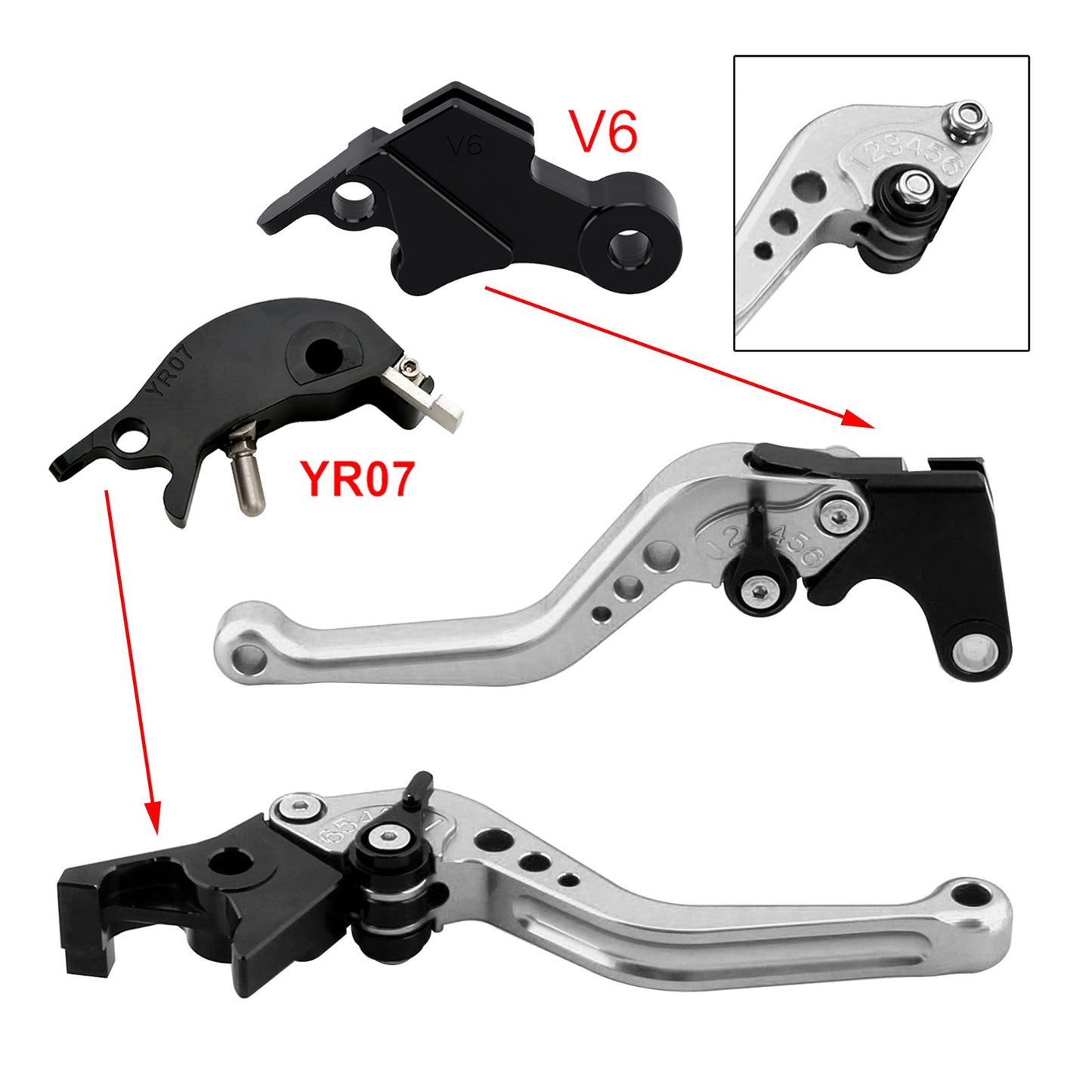 NEW Short Clutch Brake Lever fit for YAMAHA XSR900 XSR900GP MT-09 MT-09SP 24-25