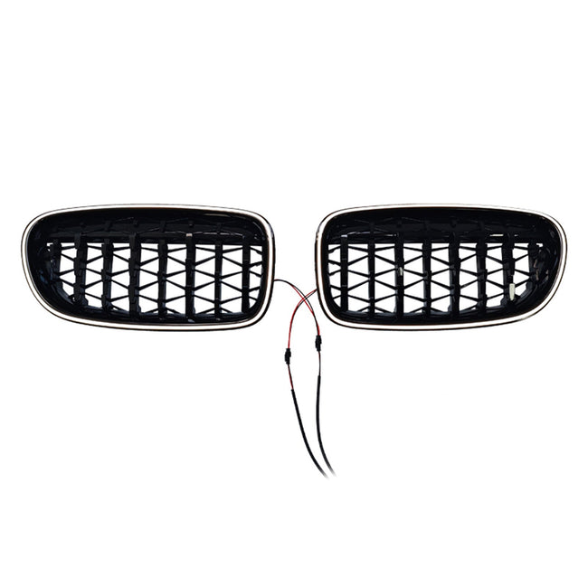 Gloss Black Kidney Bumper Grill Grille Fit BMW 5 Series F10 F11 2010-2016