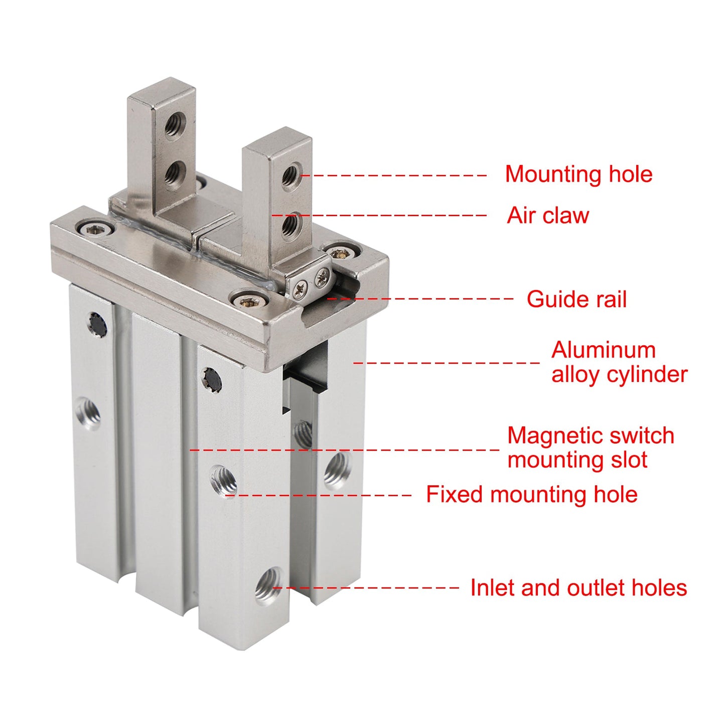MHZ2-16D Pneumatic Parallel Air Gripper Cylinder SMC Type Bore 16mm