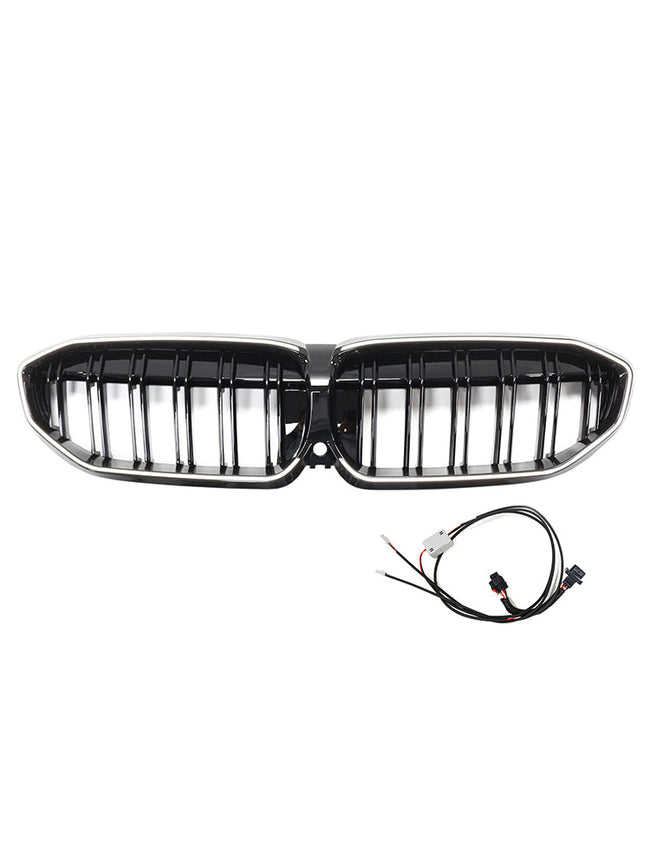 2019-2022 BMW 3 Series G20 Double Slat Black Kidney Grille 51138072085