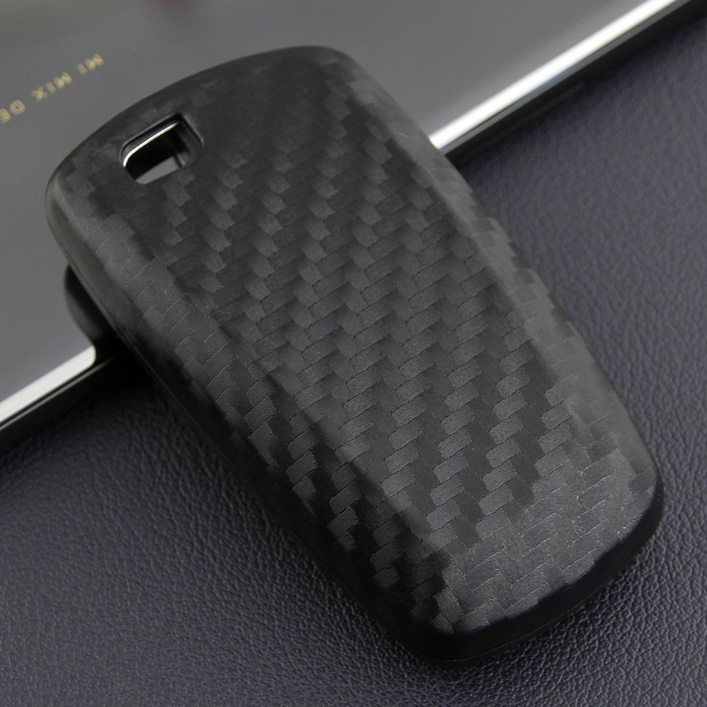 Leather Silicone Car Key Case Cover With Buckle For BMW Square