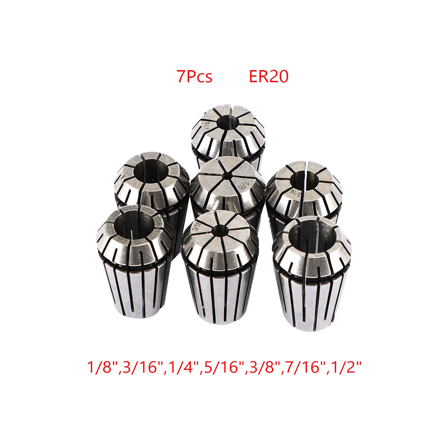 ER20 Spring Collet Set For CNC Milling Lathe Engraving Machine