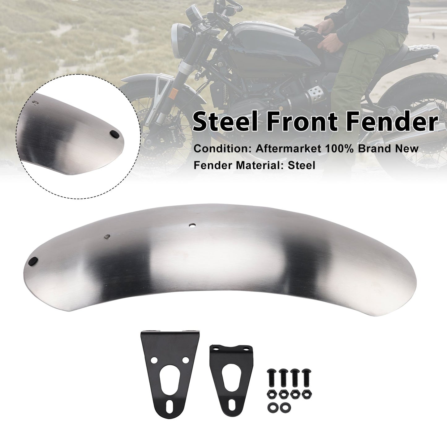 2014-2023 BMW R nineT Scrambler Steel Front Fender