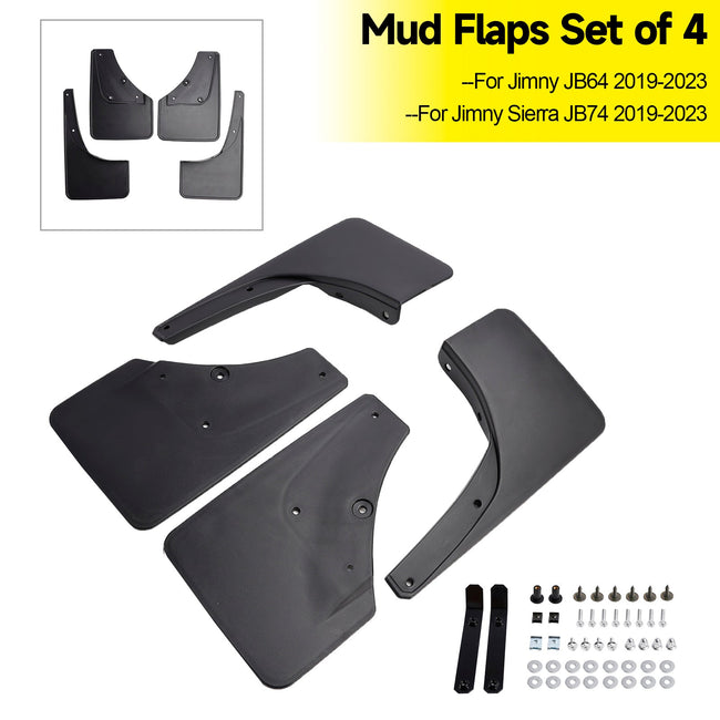 2019-2023 Suzuki Jimny JB64 JB74 Front and Rear Mud Flaps Fender Mudguard