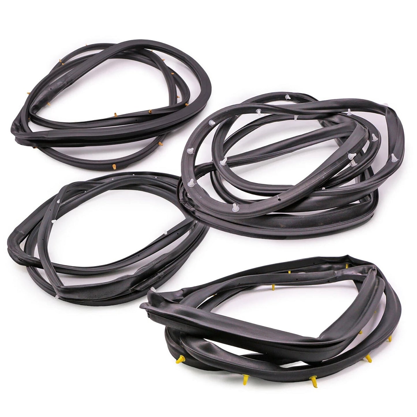 1998-2005 Nissan D22 Frontier 4Dr Double Cab 4PCS Front Rear Door Rubber Seal Weatherstrip 80831-2S400