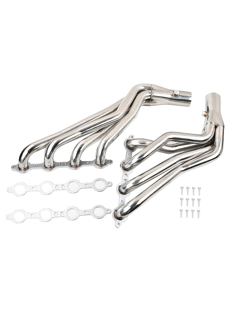 Exhaust Manifold Header Fit Chevy 1999-2006 1-3/4" GMC Sierra 4.8 5.3 6.0 V8
