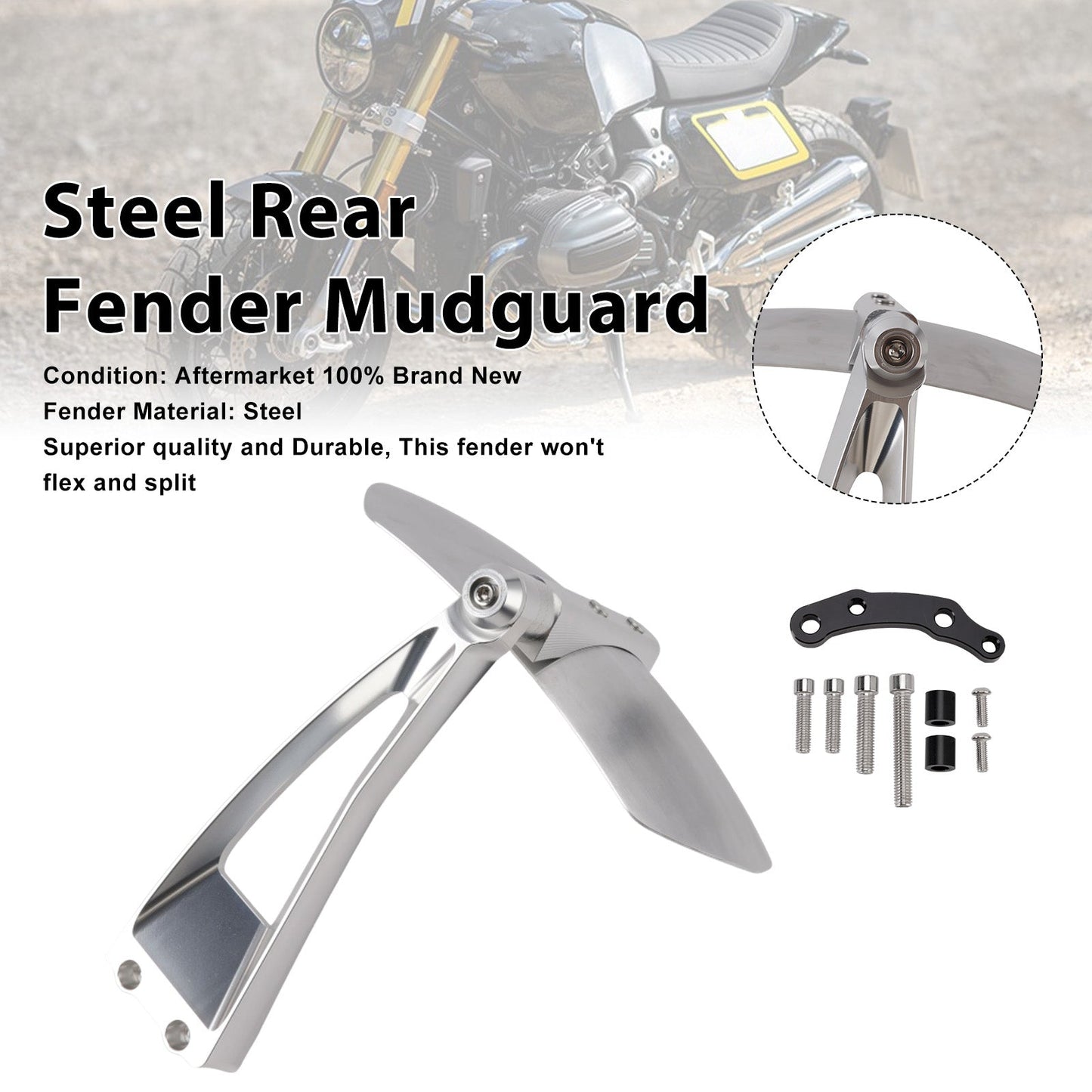 Steel Rear Fender Mudguard Fit For BMW R12 R12S R nineT Scrambler Pure
