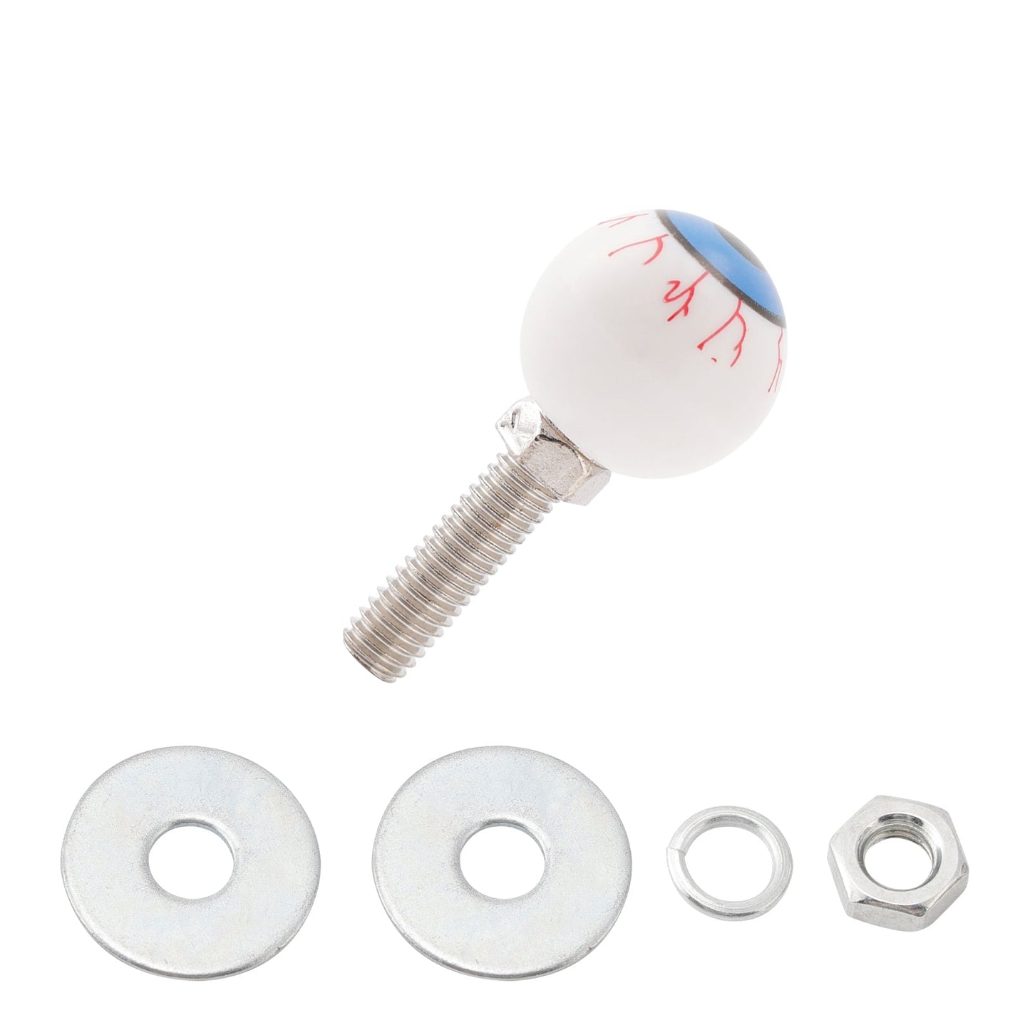 4x Motorcycle Bike Plastic Eyeball License Plate Bolt On Screw On Frame Nut