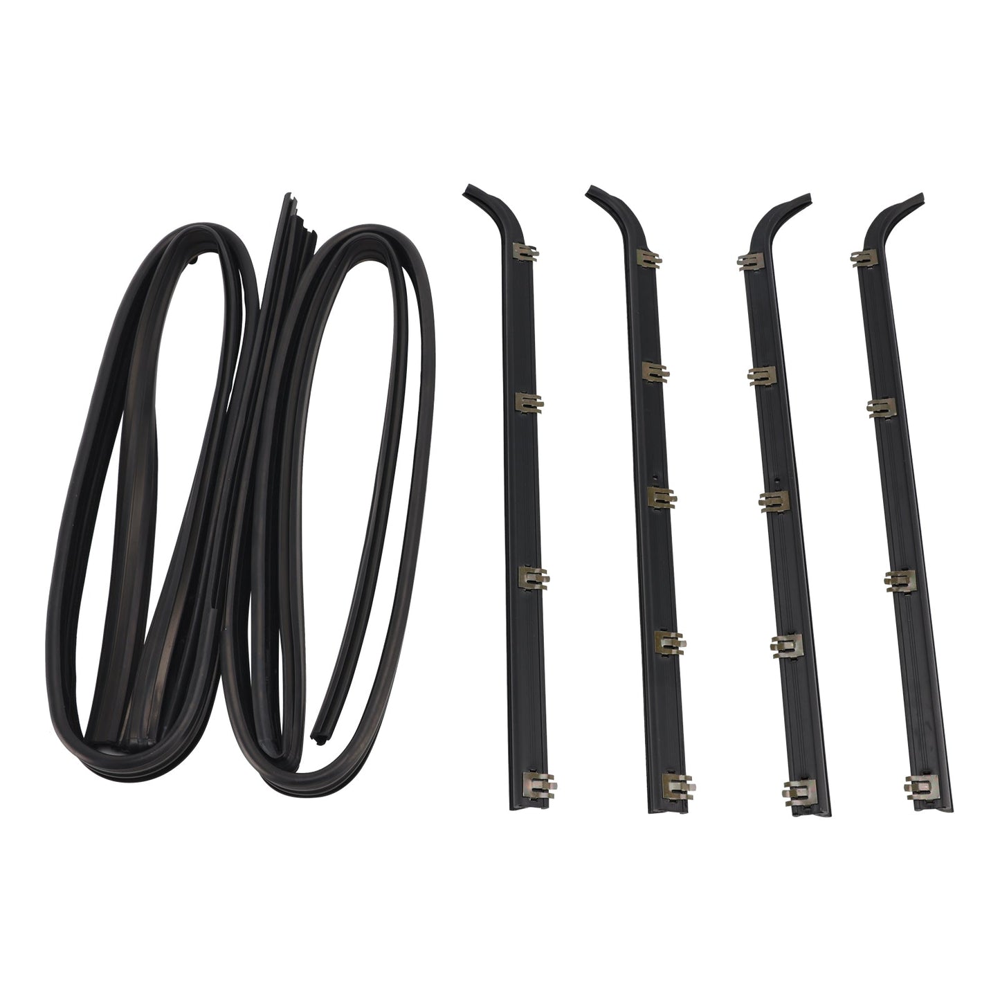 1987-1997 Ford F350 Truck Front Window Sweep 4PCS Door Window Seal Belt Weatherstrip+2PCS Seal Kit