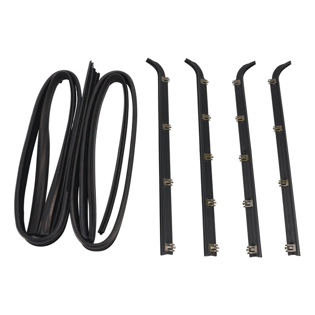 1987-1996 Ford Bronco Window Sweep 4PCS Door Window Seal Belt Weatherstrip+2PCS Seal Kit
