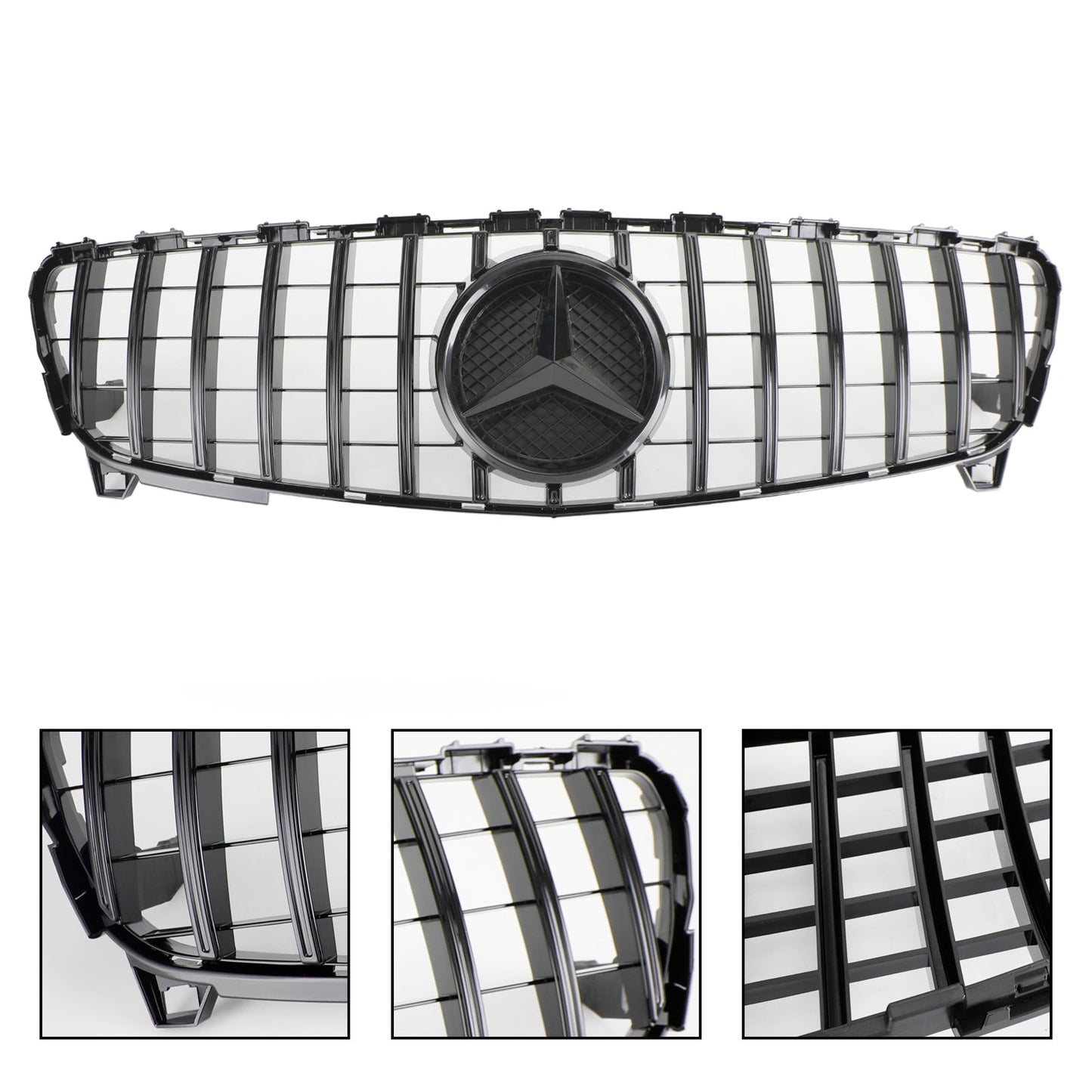 A CLASS W176 2016-2018 MERCEDES BENZ GTR Style Front Bumper Grille Grill