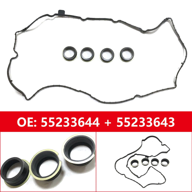 LANCIA ALFA ROMEO FIAT Jeep RENEGADE 1.4T Rocker Cover Gasket Spark Plug Seal 55233643 55233644