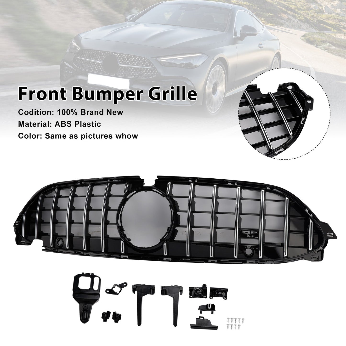 2024-2026 Mercedes-Benz CLE-Class W236 C236 Front Bumper Grille Grill