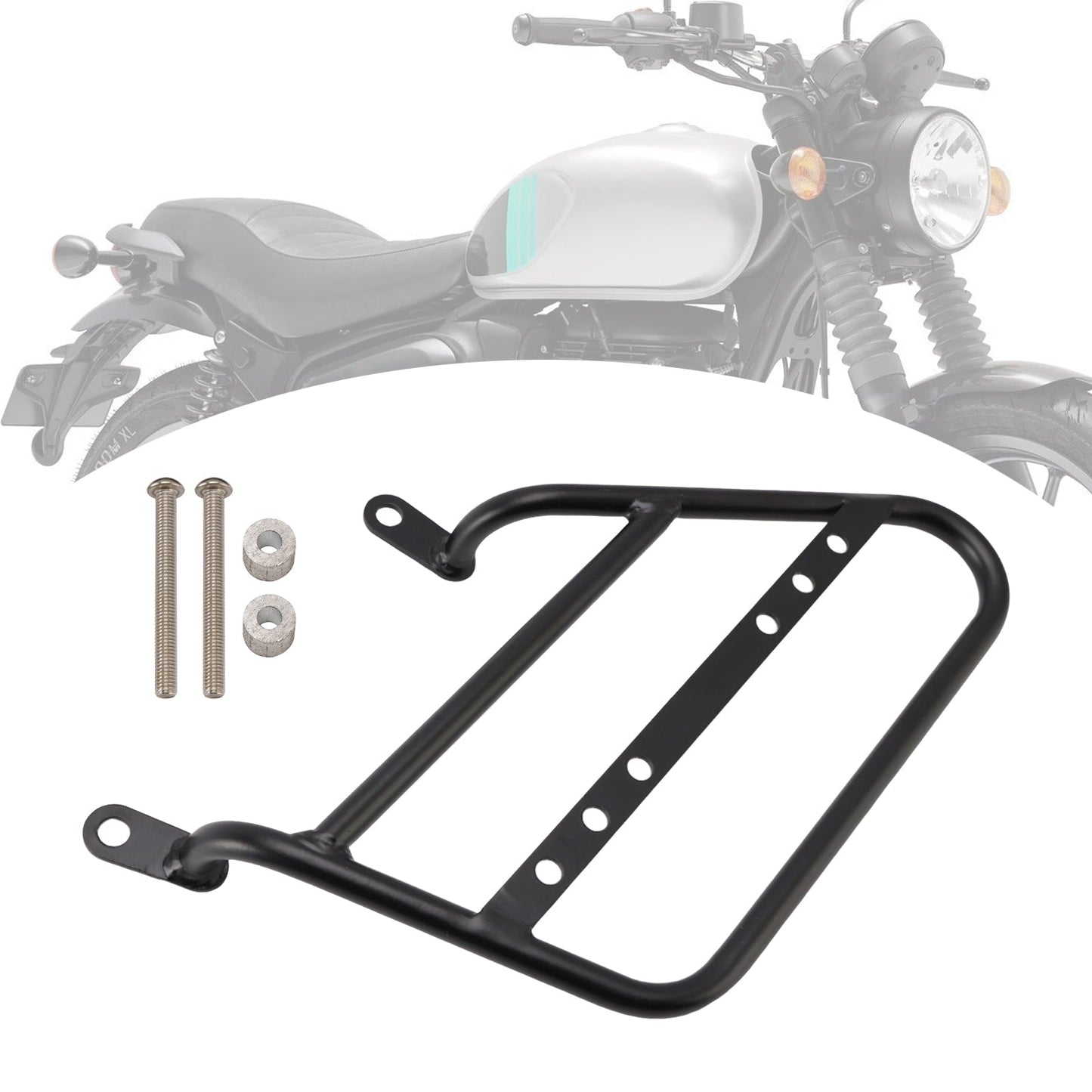 2021-2024 Roral Enfield Meteor 350 Luggage Rack Side Saddle Bag Mount Bracket Black