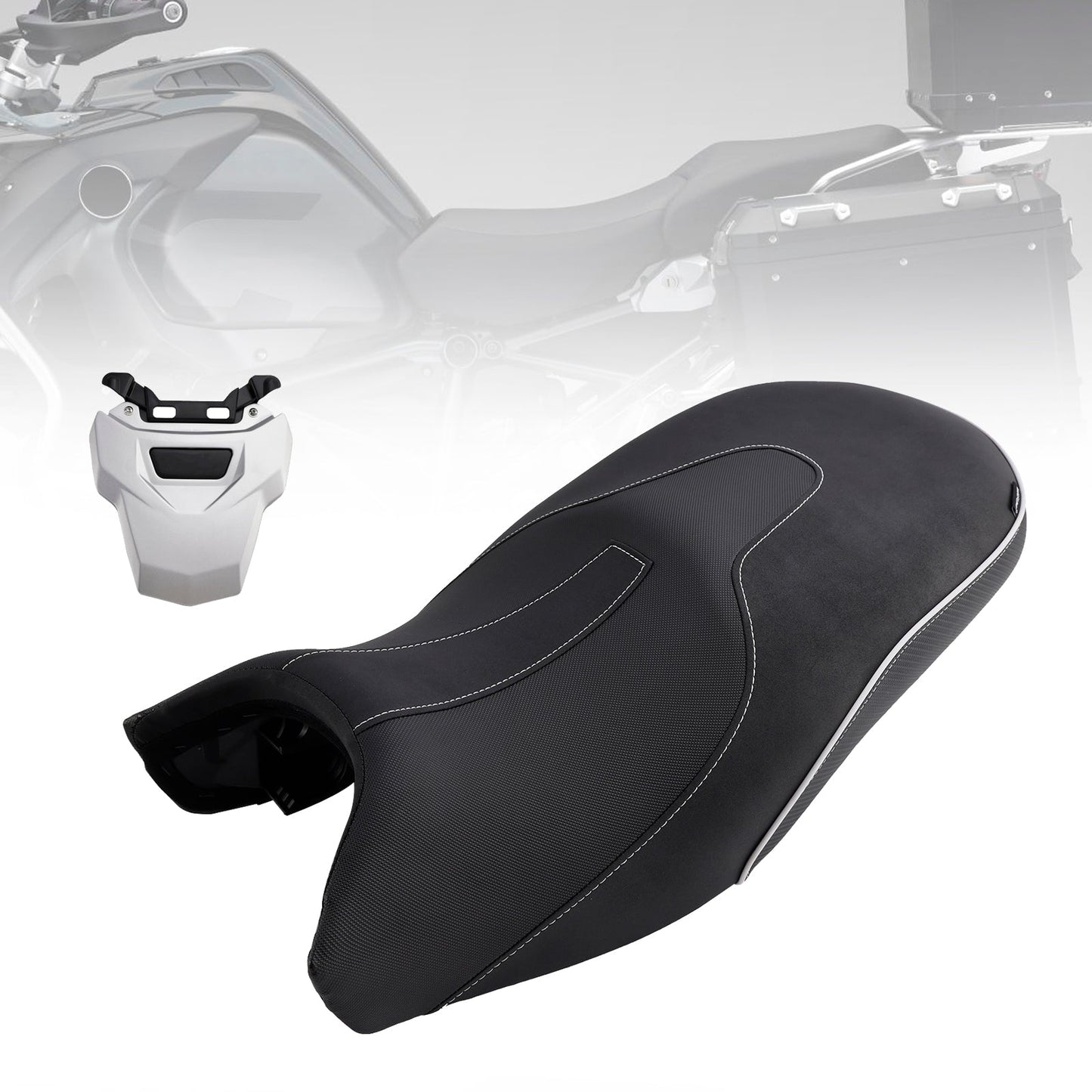 Rider Passenger Seat Front Rear Cushion Fit Black For Bmw R1200Gs 13-18 R1250Gs