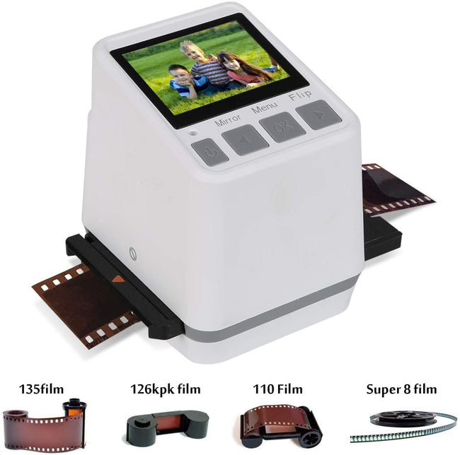 22MP Old Film Negative Film Slide Scanner Converts 126KPK/135/110/Super 8 Films