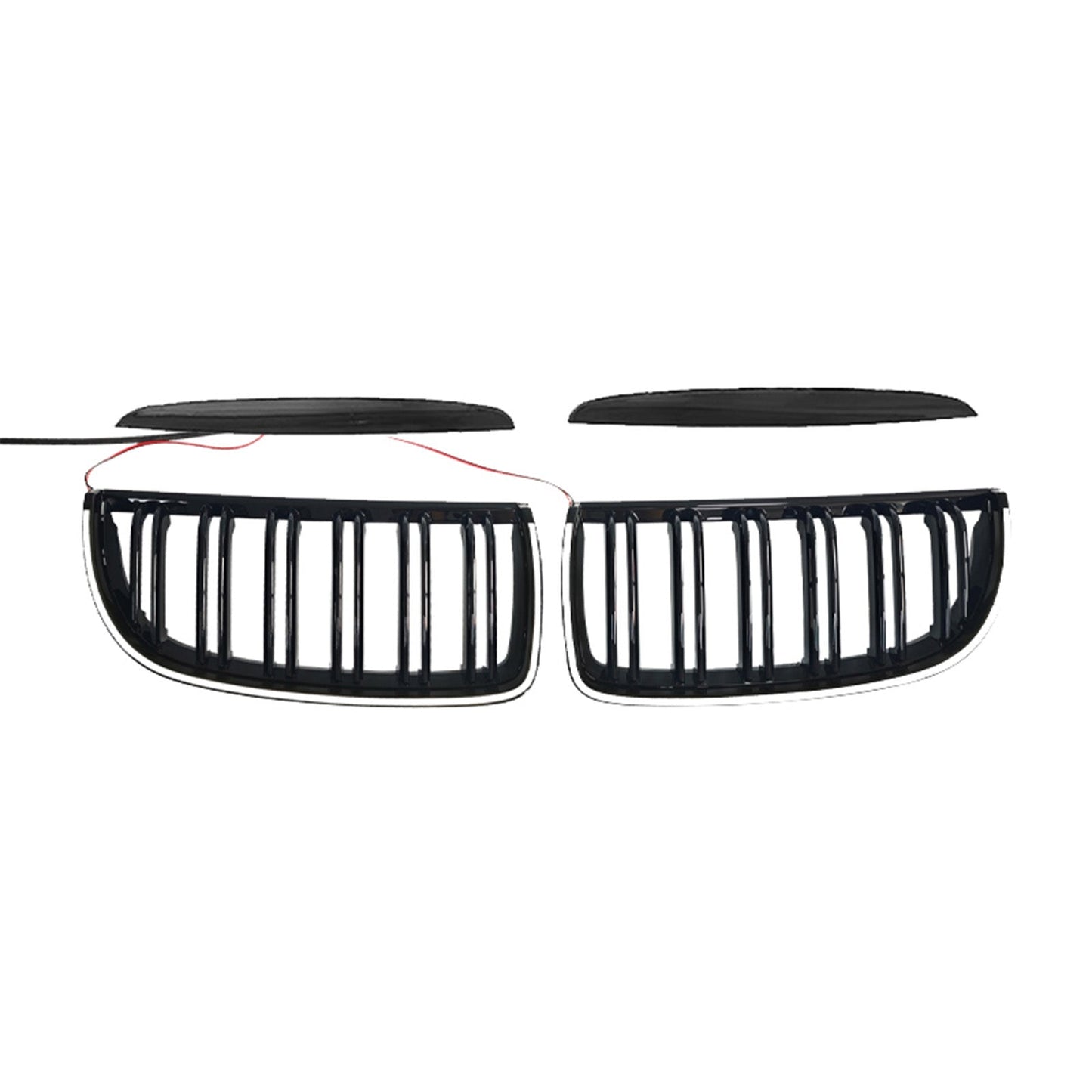 2004-2007 Fit BMW E90 Sedan Wagon 320i Front Kidney Double Slat Grille Black